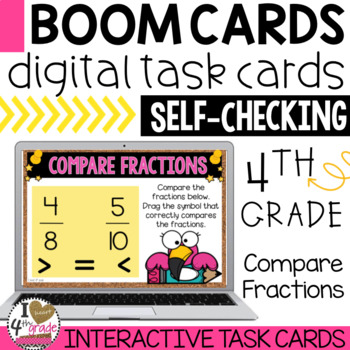 Preview of BOOM Cards Compare Fractions