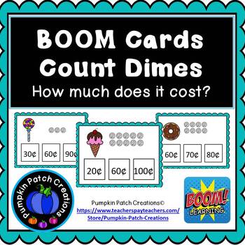 Preview of BOOM Cards - Count DIMES - Functional Math