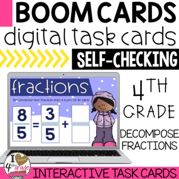 Preview of BOOM Cards Decompose Fractions