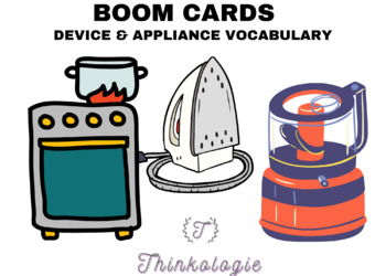 Preview of BOOM Cards Device & Appliance Vocabulary ESL/ELD HOMESCHOOL SPECED