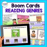 BOOM CARDS READING COMPREHENSION Remote Learning READING GENRES for 2nd Grade
