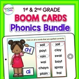 1st & 2nd Grade PHONICS Review & Games BOOM CARDS Word Wor