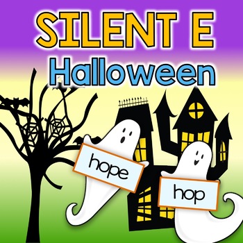 Preview of HALLOWEEN CVCE SILENT E WORDS 2nd Grade Phonics Games BOOM CARDS