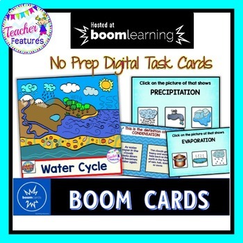 Preview of *FREE* BOOM CARDS WATER CYCLE Digital Task Cards