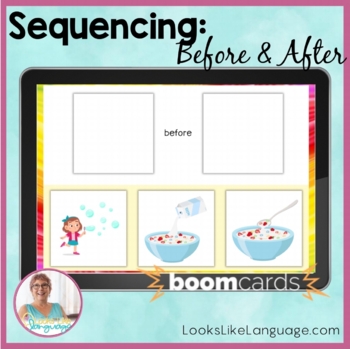 Boom Cards Digital Speech Therapy Sequence Before After Routines