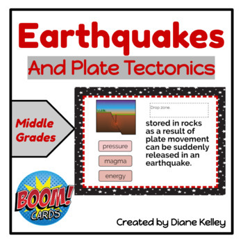 Preview of Earthquakes & Plate Tectonics  Boom Cards