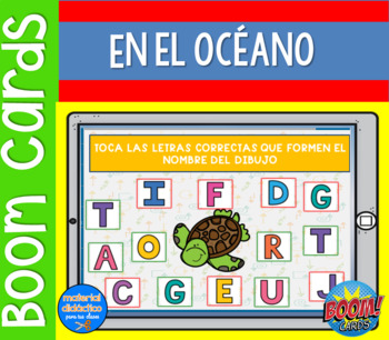 Preview of BOOM Cards™ El océano, vocabulario | Spanish Resources