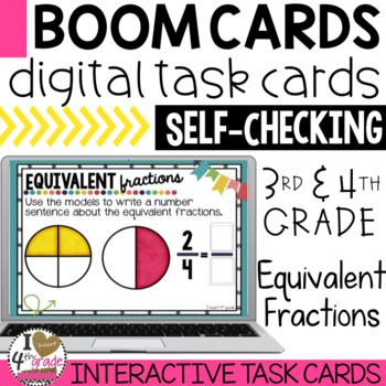 Preview of BOOM Cards Equivalent Fractions