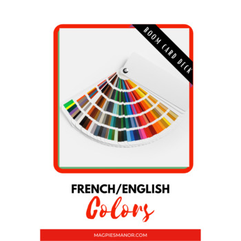 Preview of Freebie BOOM Cards FSL French Level 1 Colors World Language