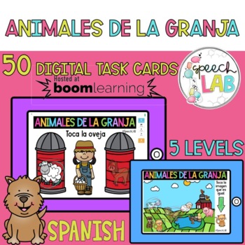 Preview of BOOM Cards Farm Animals / Animales de la Granja en Español