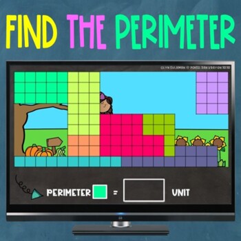 Preview of Find the Perimeter (3rd Grade) : Reveal the picture | BOOM Cards™