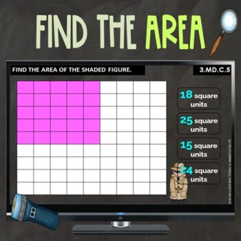 Preview of Finding Area (3rd Grade) | BOOM Cards™
