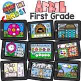 BOOM Cards - First Grade April - Distant Learning