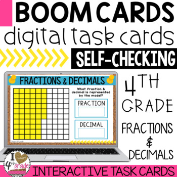 Preview of BOOM Cards Fractions and Decimals