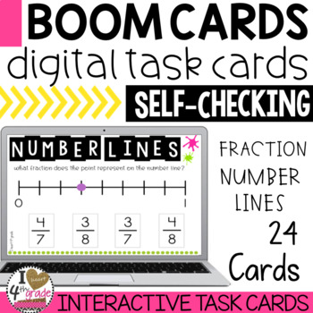 Preview of BOOM Cards Fractions on a Number Line