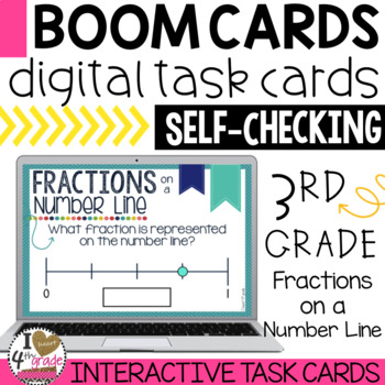 Preview of BOOM Cards Fractions on a Number Line