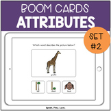 Attributes Speech Therapy BOOM Cards  - Set #2 - Describin