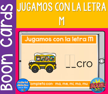 Preview of BOOM Cards™ Jugamos con la letra M | Spanish Resources