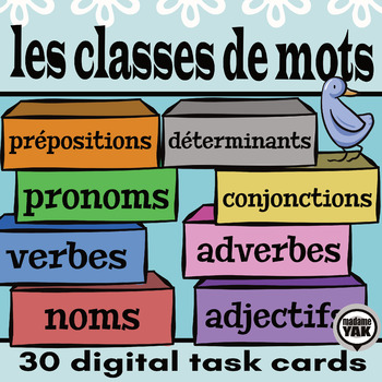 Preview of French BOOM Cards Les Classes de Mots or Parts of Speech