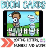 BOOM Cards | Letter, Number, Word Sort