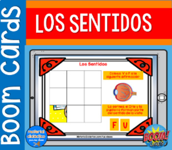 Preview of BOOM Cards™ Los Sentidos | Spanish Resources