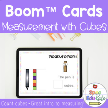 Preview of BOOM™ Cards - Measurement with Cubes