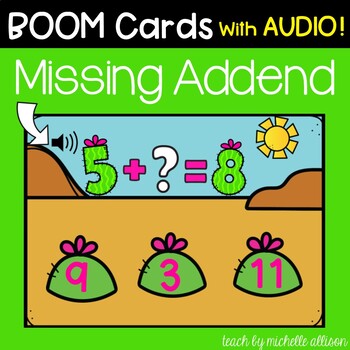 Preview of Addition to 20 | Missing Addends | Math BOOM Cards™