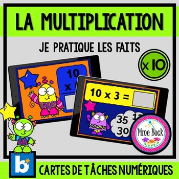 Preview of BOOM Cards: La multiplication x10 (de 0 à 10)