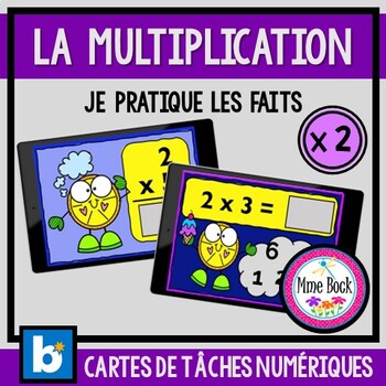 Preview of BOOM Cards: La multiplication x2 (de 0 à 10)