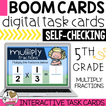 Preview of BOOM Cards Multiply Fractions