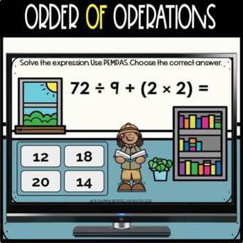 Preview of BOOM Cards™ Order of Operations | Distance Learning