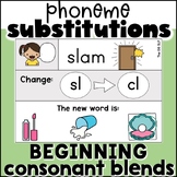 BOOM Cards Phoneme Substitutions of Beginning Consonant Blends