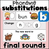BOOM Cards Phoneme Substitutions of Final Sounds, CVC Phon