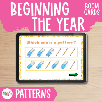 Preview of BOOM Cards | Recognize Patterns | Beginning of the Year | Creative Curriculum