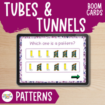 Preview of BOOM Cards | Recognize Patterns | Tubes & Tunnels | Creative Curriculum