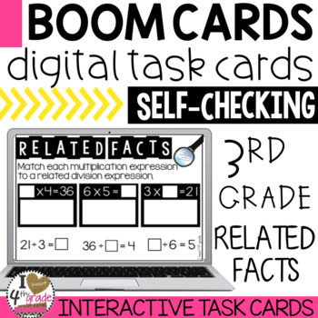 Preview of BOOM Cards Related Facts Multiplication and Division