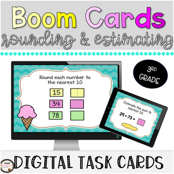 Preview of Rounding and Estimating Boom Cards Distance Learning