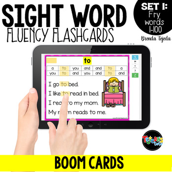Preview of BOOM Cards: Sight Word Fluency Flashcards, Fry 1-100