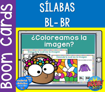 Preview of BOOM Cards™ Sílabas BL- BR | Spanish Resources