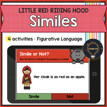 BOOM Cards • Similes & Little Red Riding Hood Distance Learning