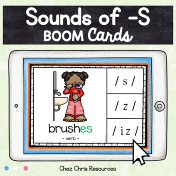 Preview of BOOM Cards : Sounds of -S (plural and verbs)  - Distance Learning
