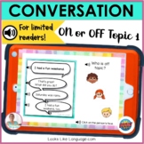 BOOM Cards | Speech-Language Therapy | Conversation On or 