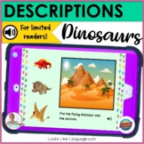 BOOM Cards | Speech-Language Therapy | Descriptions | Dinosaurs