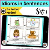 BOOM Cards | Speech-Language Therapy | Idioms in Sentences 1