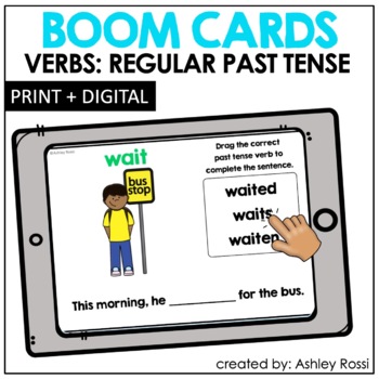 Preview of Past Tense Regular Verbs for Speech Therapy - PRINT + DIGITAL