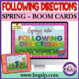 BOOM Cards Speech Therapy Spring Following Directions | Pr