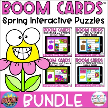 Preview of BOOM Cards™ Spring Math Bundle Upper Elementary