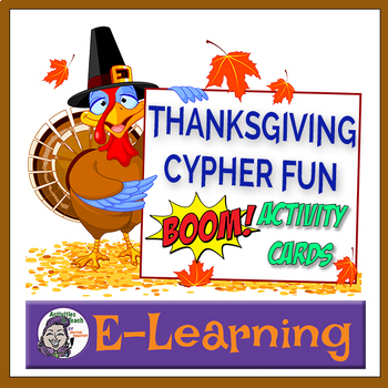 Preview of BOOM Cards: Thanksgiving Cypher Logic Puzzles Cipher Decoding Critical Thinking