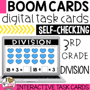 Preview of BOOM Cards Division using Arrays