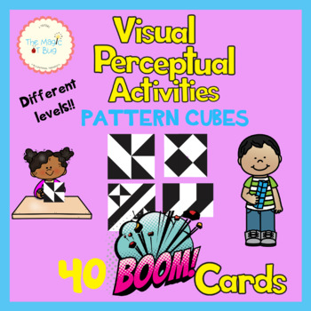 Preview of BOOM Cards - Visual Perceptual - Pattern Design, Occupational Therapy